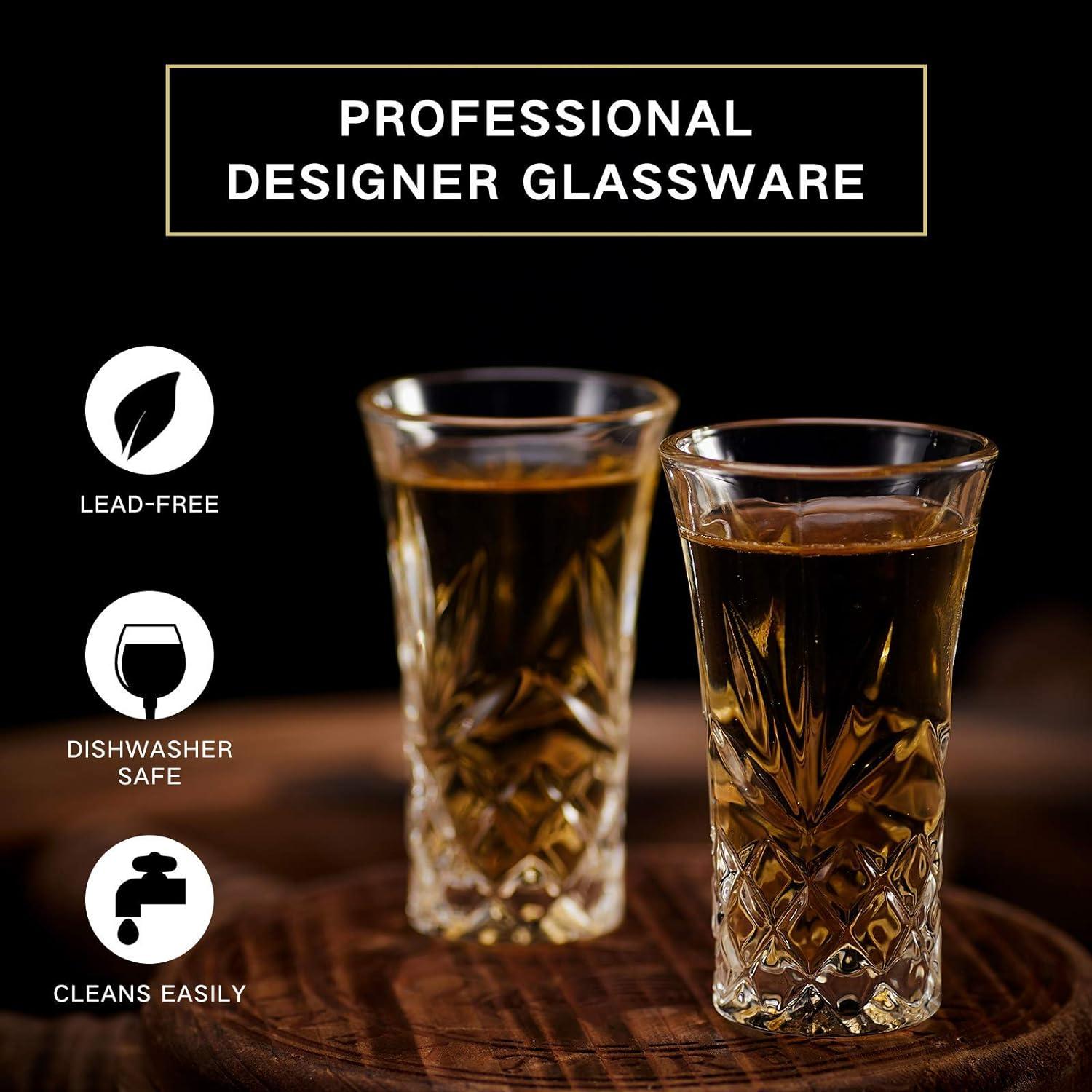 Shot-Gläser Tequila 58ml schwerer Boden 6er-Set