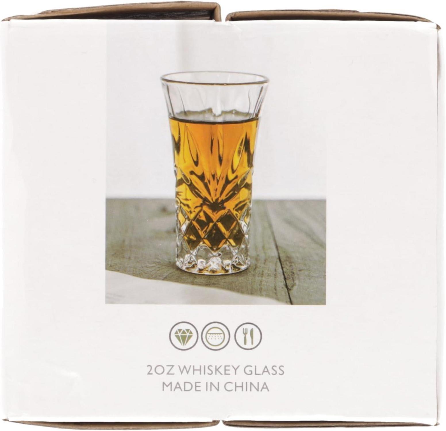Tequila-Gläser 58ml 6er Set schwerer Boden Shot-Glas Whiskey Wodka Likör