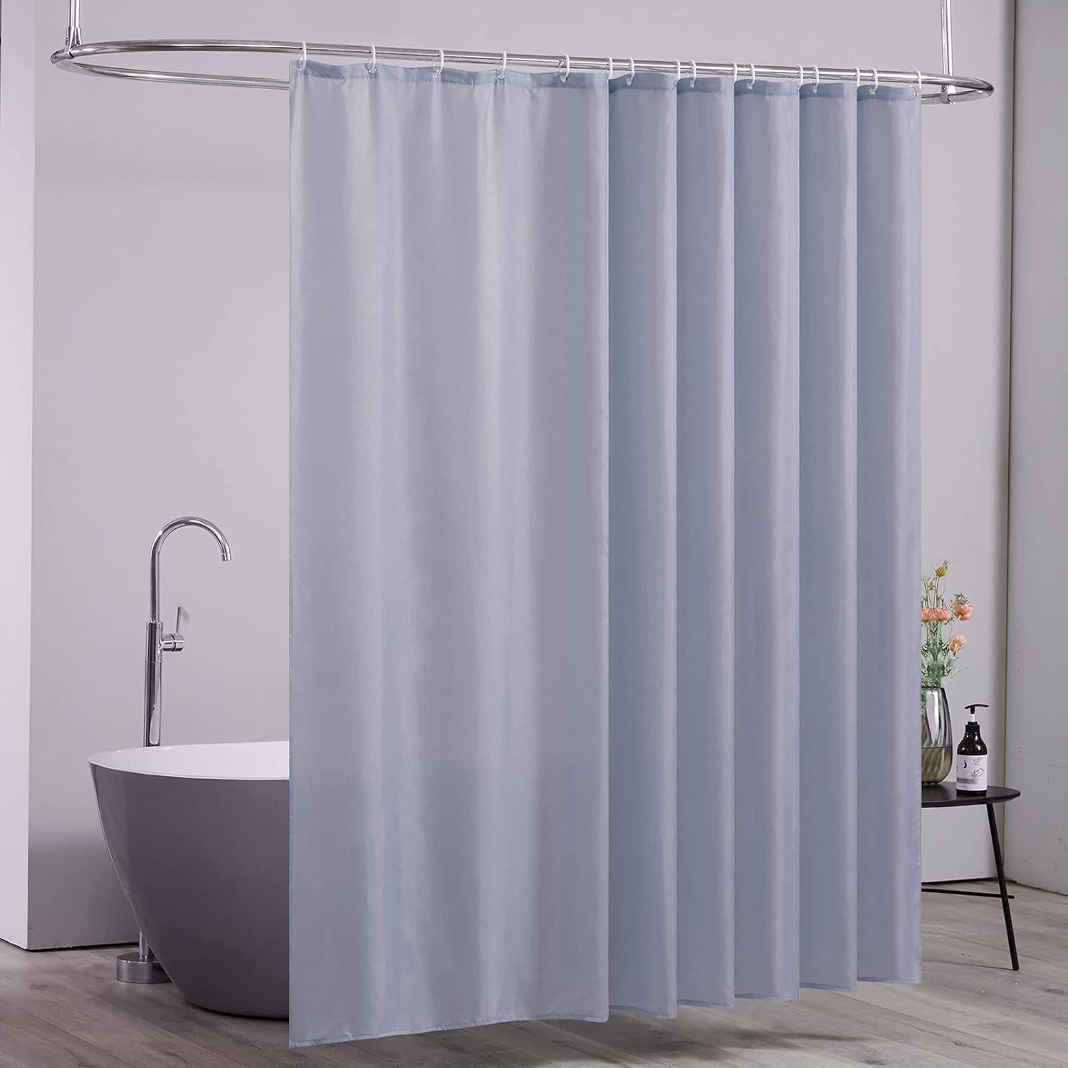 Duschvorhang Grau Blau Extra Breit 244x200 Antischimmel Wasserdicht