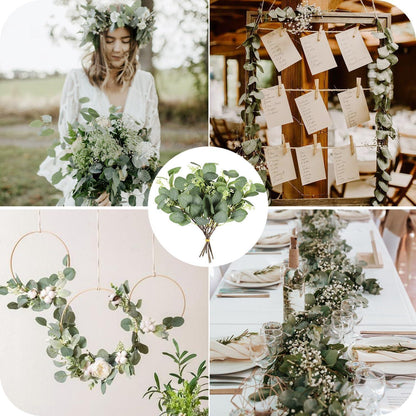 Künstliche Eukalyptus Pflanze Bulk Hochzeit Garten Deko 12Pc