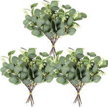Künstliche Eukalyptus Pflanze 12Pc Deko Zweige Simulation Grün