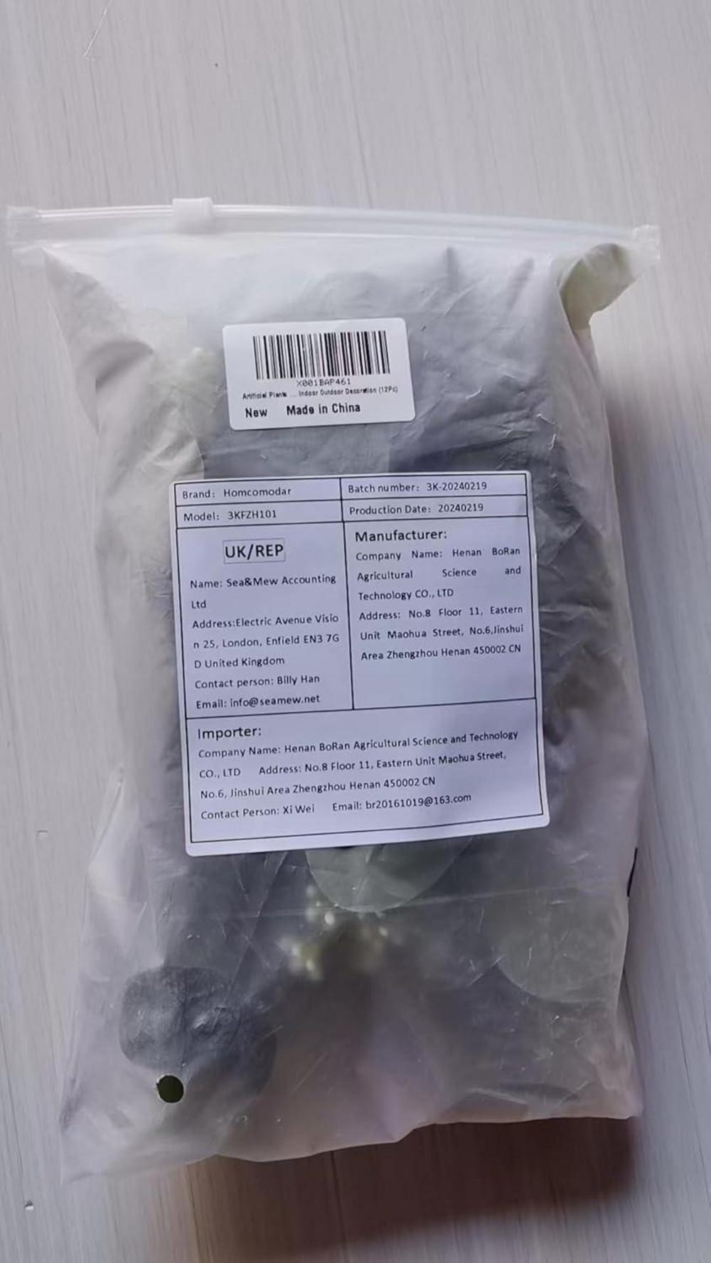 Homcomodar Künstliche Eukalyptus Pflanzen Bulk 12 Stück Indoor Outdoor Deko