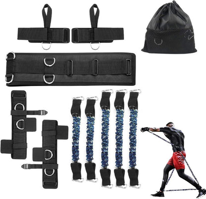 Resistance Bands Set 300/200/150lbs Blue - Sport Training Equipment