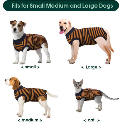 Hundebody Kastration Op Rüde Hündin Leckschutz Braun L - XL