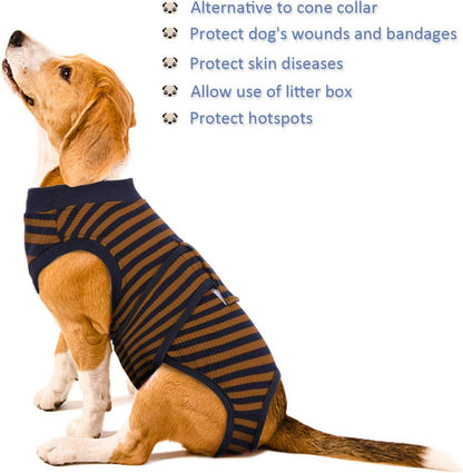 Kuoser Hundebody Op Kastration Leckschutz Atmungsaktiv 2XL Braun