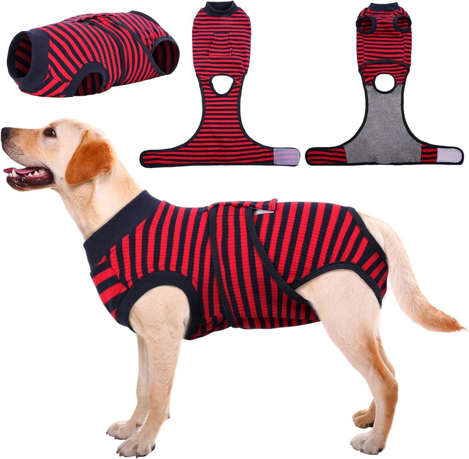Kuoser Hundebody Op Kastration Leckschutz Anti-Wundlecken Hund XL Rot