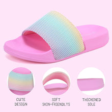 Kinder Sommer Badelatschen Rutschfeste Sandalen Regenbogen