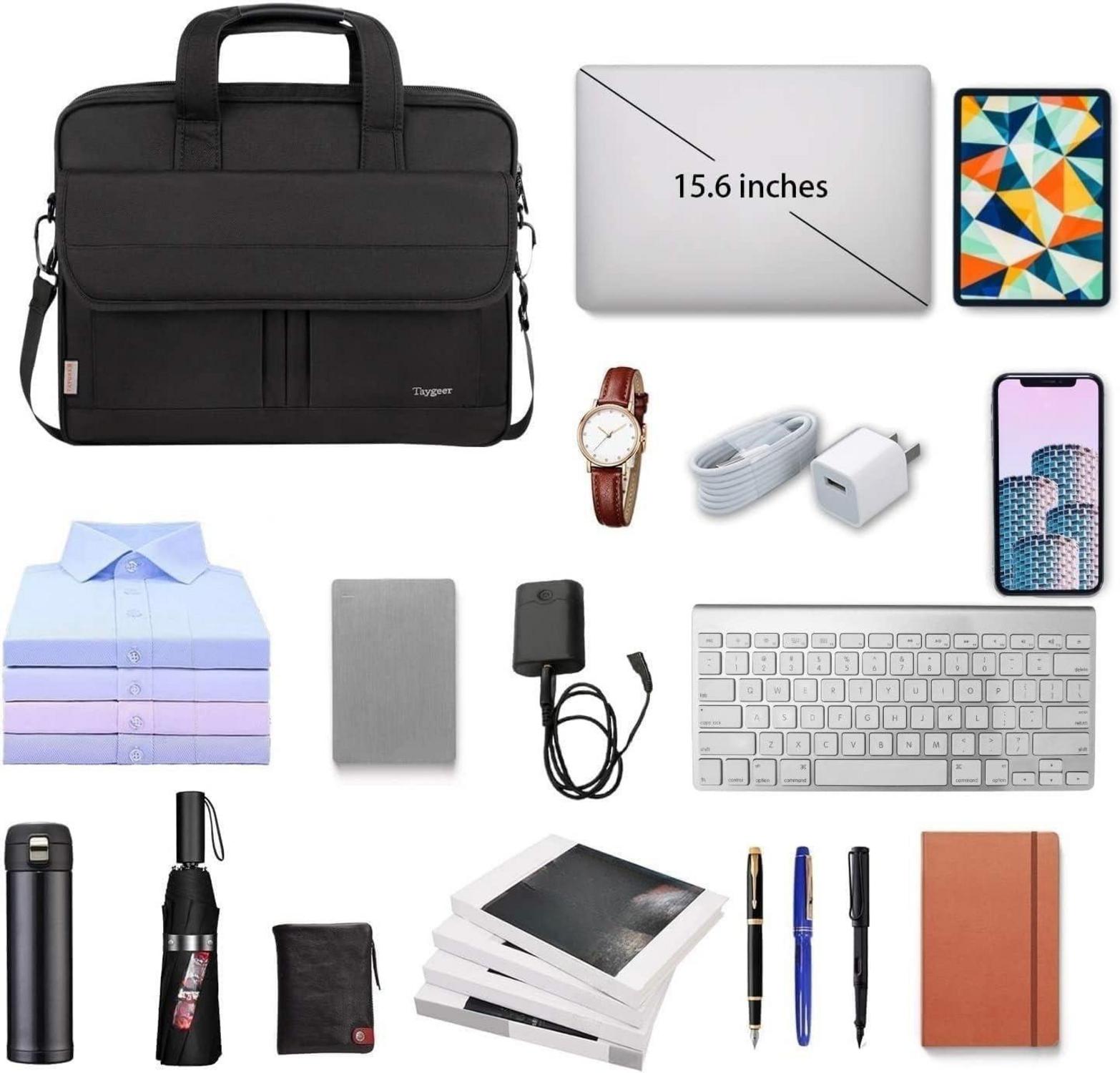 Taygeer Laptoptasche 17 Zoll Schwarz Wasserdicht Business Umhängetasche