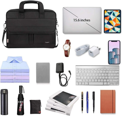 Taygeer Laptoptasche 17 Zoll Schwarz Wasserdicht Business Umhängetasche