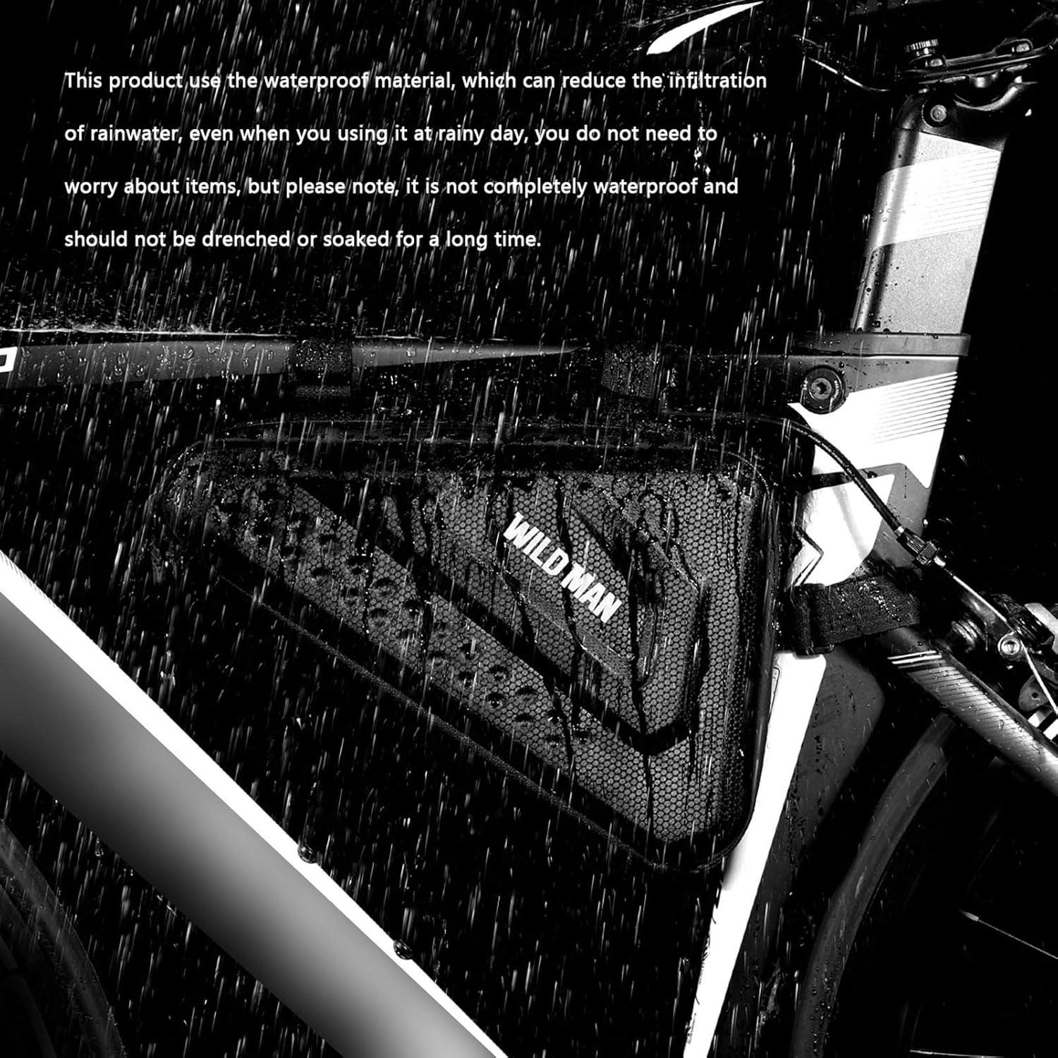 Fahrrad Triangle Bag, Wasserdicht mit Reflektor, Reißverschluss