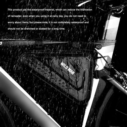 Fahrrad Triangle Bag, Wasserdicht mit Reflektor, Reißverschluss