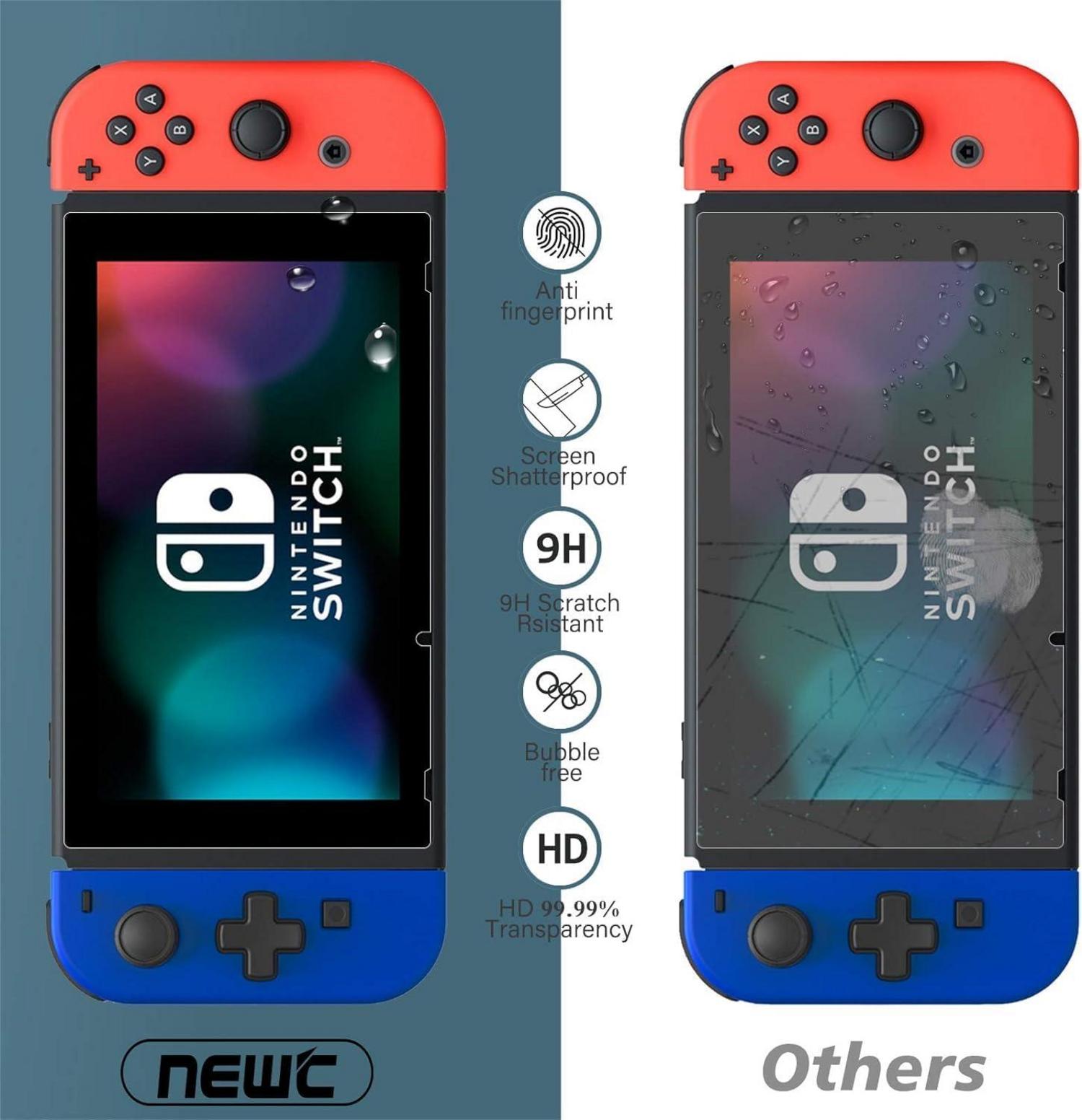 Panzer Schutz Glas Nintendo Switch Displayschutzfolie 2er Set 9H Härte 0.33mm