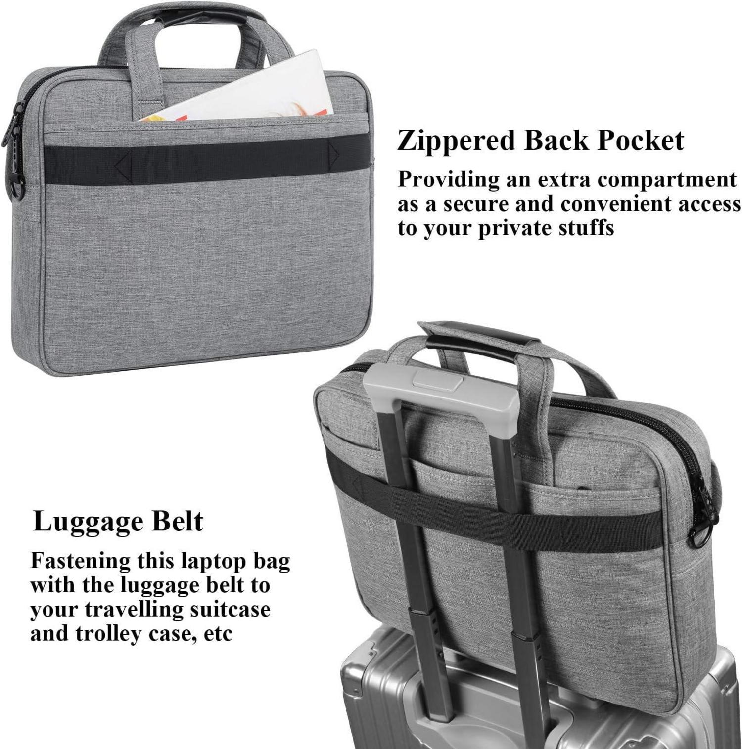 Laptoptasche 15.6 Zoll Wasserdicht Grau Business Umhängetasche