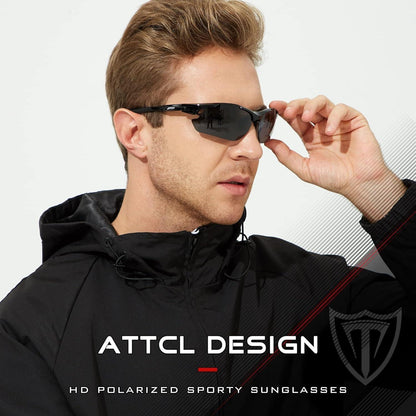 Herren Polarisierte Sportsonnenbrille UV400 CAT 3