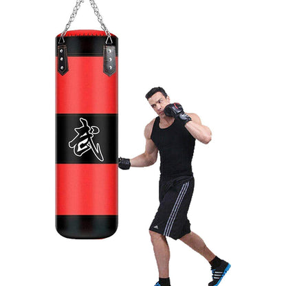 Boxsack hängend MMA Punching Sack Muay Thai Kit 100x30 cm