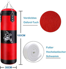 Boxsack hängend MMA Punching Sack Muay Thai Kit 100x30 cm