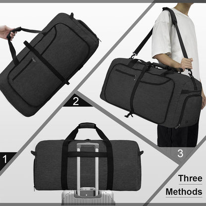 NEWHEY Sporttasche 100L Schwarz Herren Reisetasche Weekender