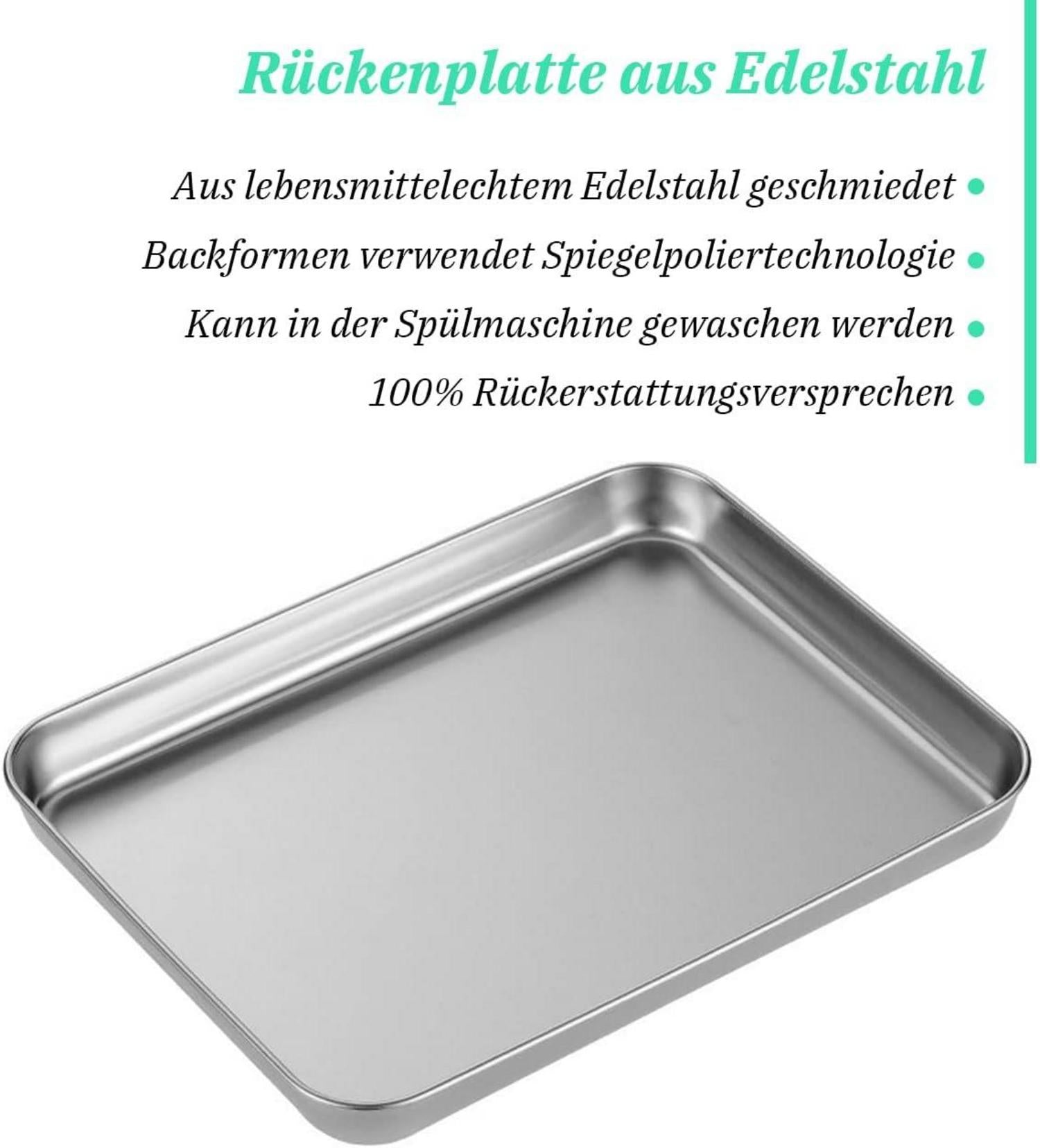 Backblech aus Edelstahl Baking Tray 35x40 cm Silber