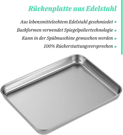 Backblech aus Edelstahl Baking Tray 35x40 cm Silber