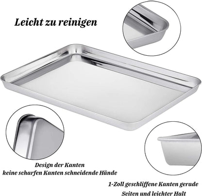 Edelstahl Backblech 35 * 40 cm - Robust und leicht zu reinigen