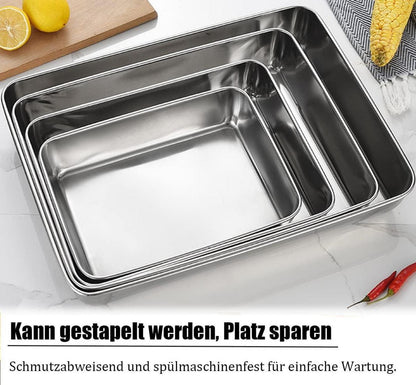 Backblech Edelstahl Rechteckig Baking Tray 35x40cm Geschirrspüler geeignet