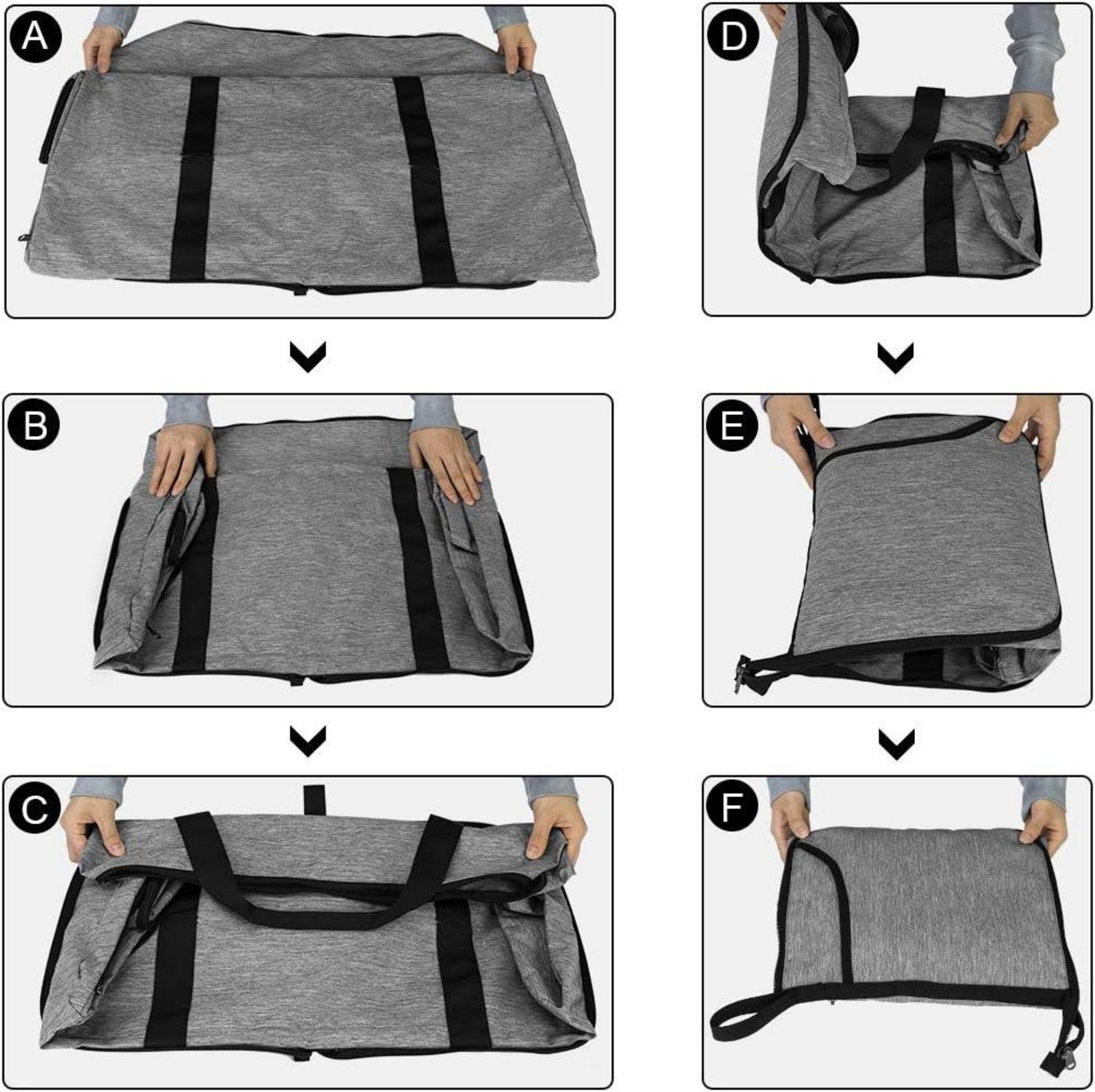 Reisetasche Groß 100L Faltbar Sporttasche Herren Damen Schwarz