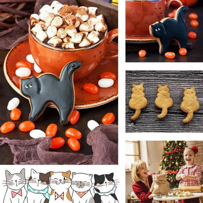Katze Ausstechformen Set aus Edelstahl, 8pcs - DIY Tiere Keksausstecher