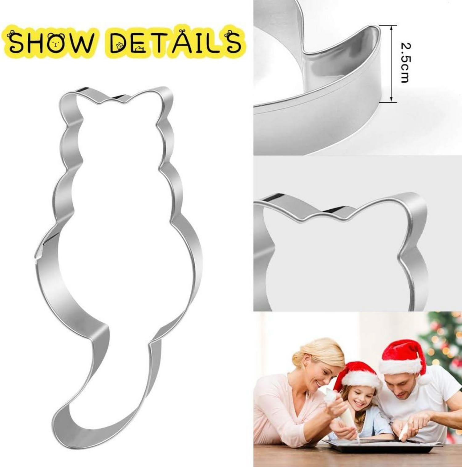 Katze Ausstechformen Set 8pcs Edelstahl DIY Backen Fondant Tiere