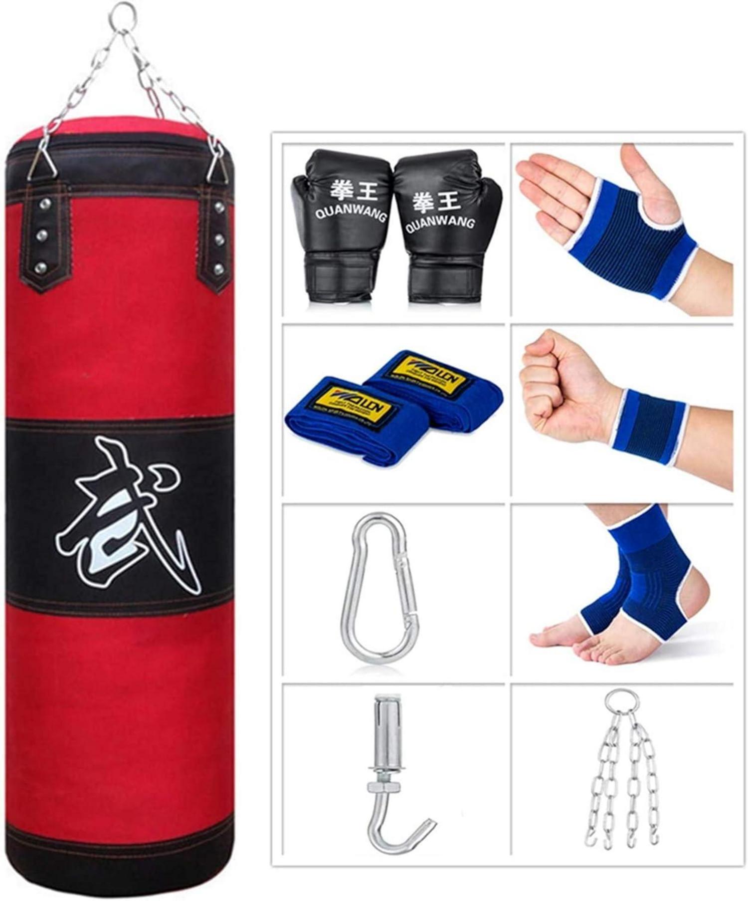 Boxsack Hängend Sandsack Set Erwachsene Jugendliche Punching Bag