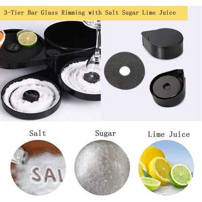 3 in 1 Glas Rimmer Margarita Cocktail Zubehör Bar Zubehör