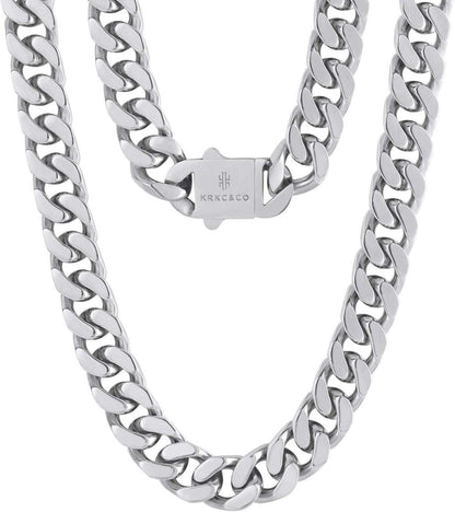 Panzerkette Herren 18K Gold Cuban Link Chain 12mm