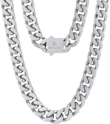 Panzerkette Herren 8/12/14mm Gold Cuban Link Chain - Edelstahl Hip Hop