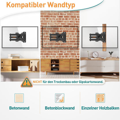 Monitor Wandhalterung Schwenkbar Neigbar 14-30 Zoll VESA