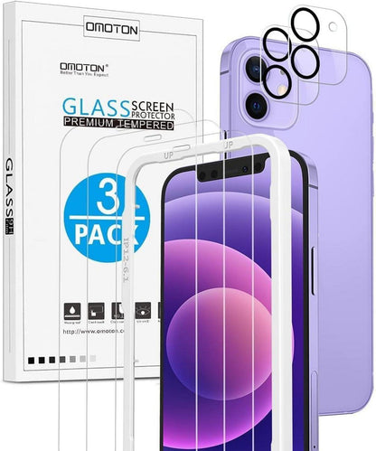 Schutzfolie für iPhone 12 Mini mit Rahmen-Installationshilfe, 5er