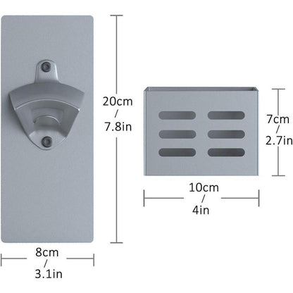 Magnetischer Wand Flaschenöffner Grau