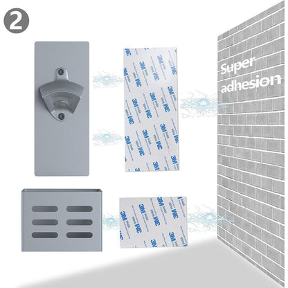 Magnetischer Wand Flaschenöffner Grau