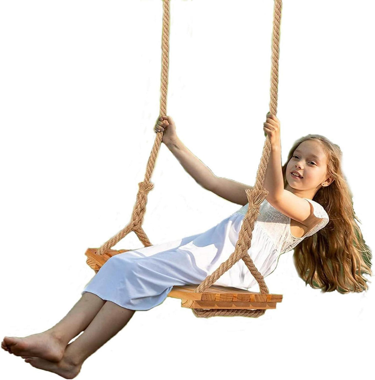 Holz Schaukelsitz für Erwachsene Kinder 200KG Tragfähigkeit