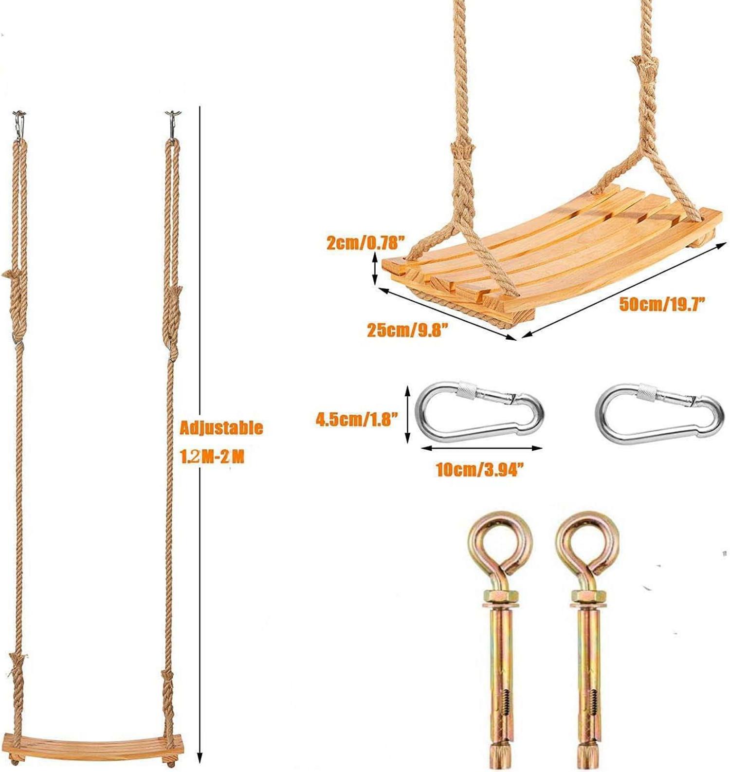 Holz Schaukelsitz für Erwachsene und Kinder mit
