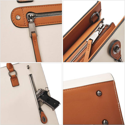 Damen Leder Aktentasche für 15.6 Zoll Laptop, Schultertasche Arbeit & Business