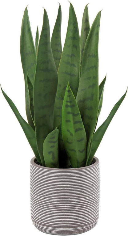 Kunstpflanze Sanseveria Deko-Pflanze Zementtopf 40cm