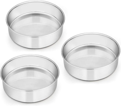 Kuchenform Set Edelstahl 3er-Set 16 cm Gesund Ungiftig Leicht zu