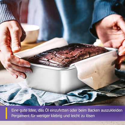 Edelstahl Brotbackform Königskuchenform 23,5cm rechteckig für Brot Kuchen Toast