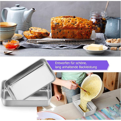 Edelstahl Brotbackform Königskuchenform 23,5cm rechteckig für Brot Kuchen Toast