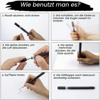 Acryl Marker Stifte Set - Weiß & Schwarz, 0.7mm Feinsitzer