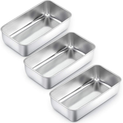 Kastenform 3er Set Edelstahl Brotbackform Königskuchenform Toastform