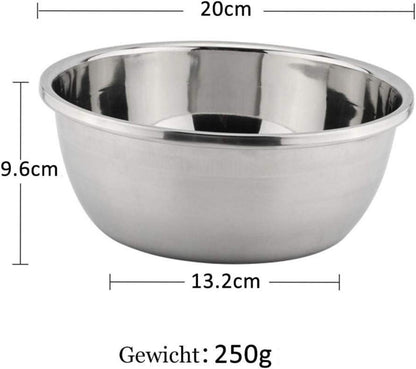 Edelstahl Küchenschüssel Rührschüssel Salatschüssel 20cm