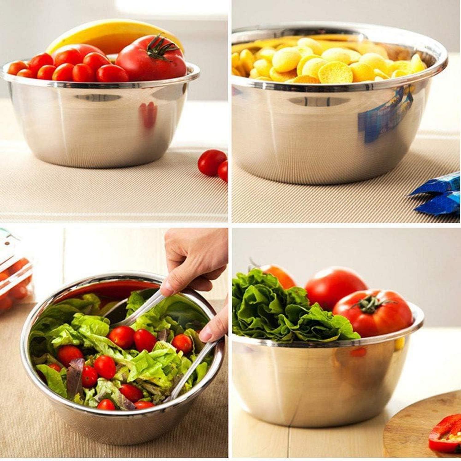 Notcilgias Edelstahl Schüssel Küchenschüssel Salatschüssel 20cm