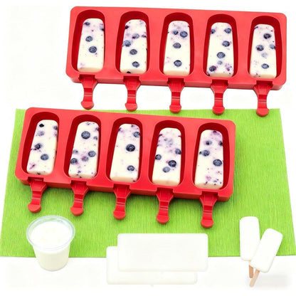 Silikon Eisformen für Eis am Stiel & Cake Pops - Rot