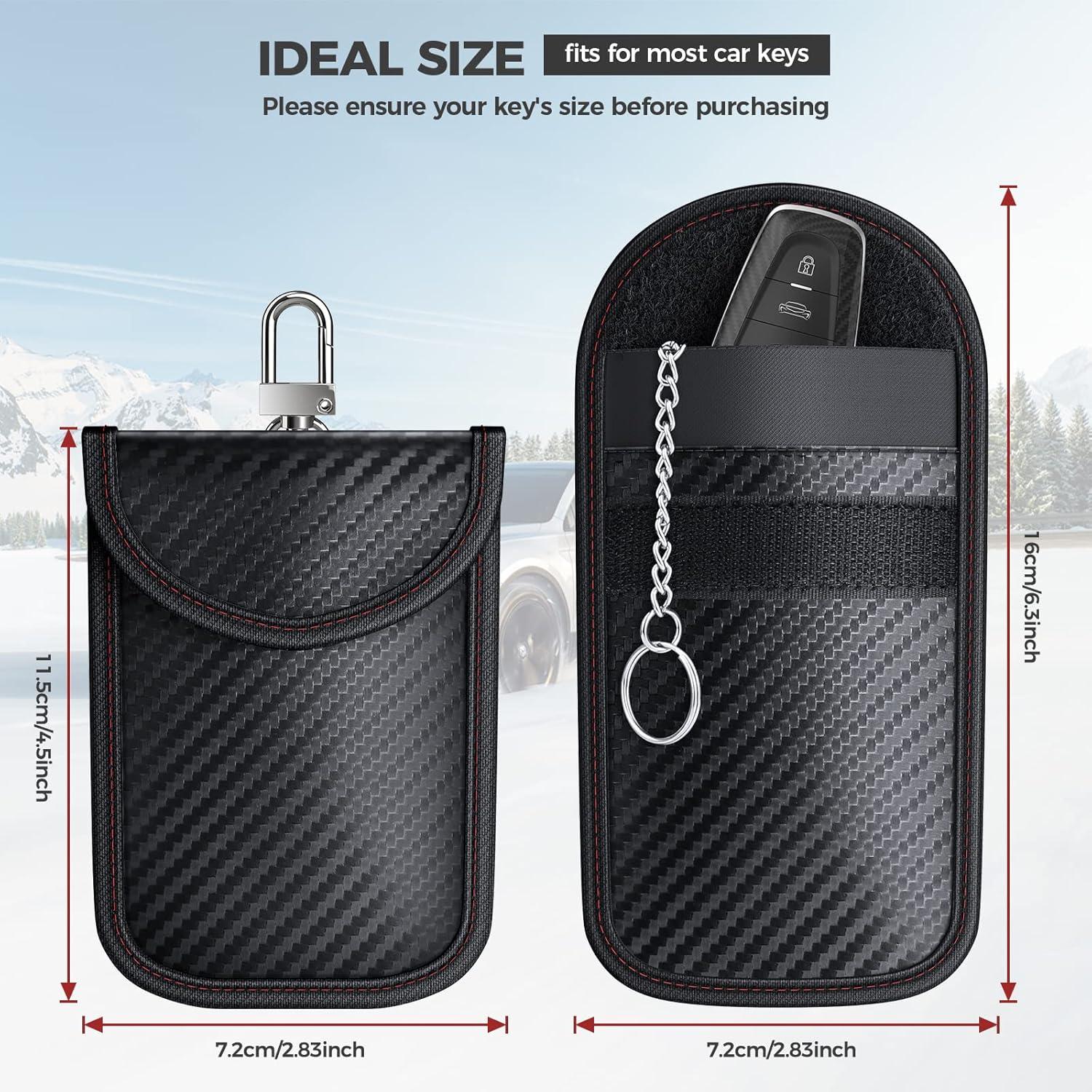 Keyless Go Schutz Autoschlüssel 2er Set RFID Blocker Taschen