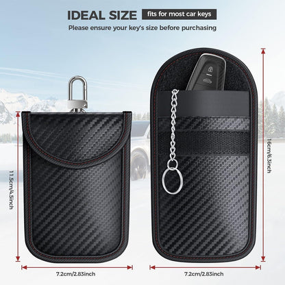 Keyless Go Schutz Autoschlüssel 2er Set RFID Blocker Taschen